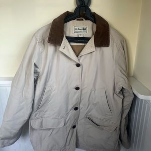 L.L.Bean Tan and Brown Heavy Barn Jacket / Woman’s XL